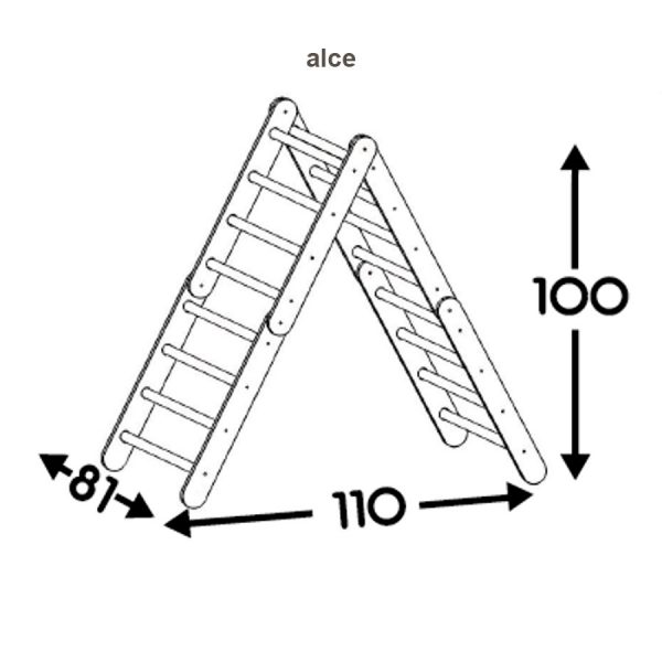 Triángulo de con rampa pikler – Borucas y Garabatos
